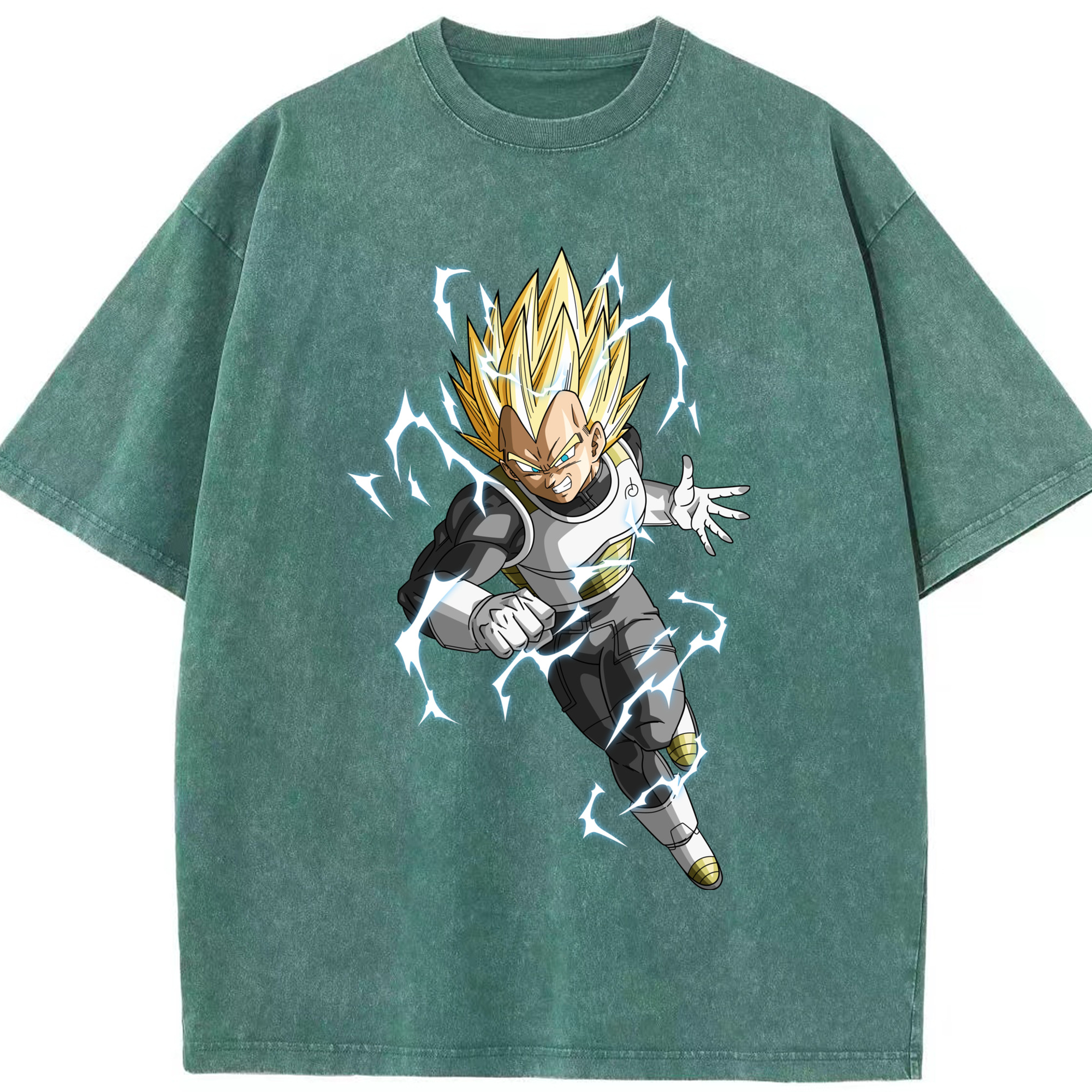 （画像用） ドラゴンボール ベジータ四世（Bejīta Yonsei）DRAGON BALL Vegeta IV 綿100% ヴィンテージ風 半袖Tシャツ（フロントプリント）